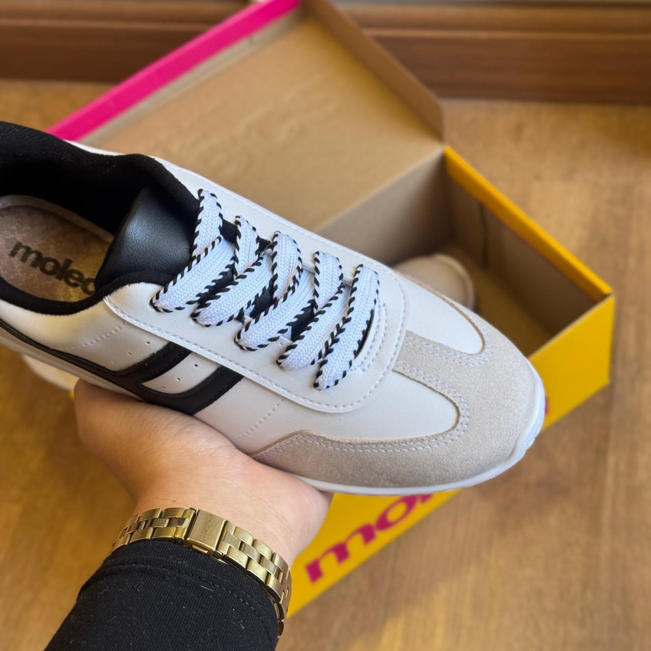 Tênis Moleca Listras Laterais 5827.101