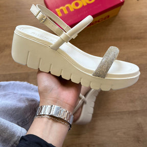 Sandália Moleca Plataforma Tira em Strass 5536.106