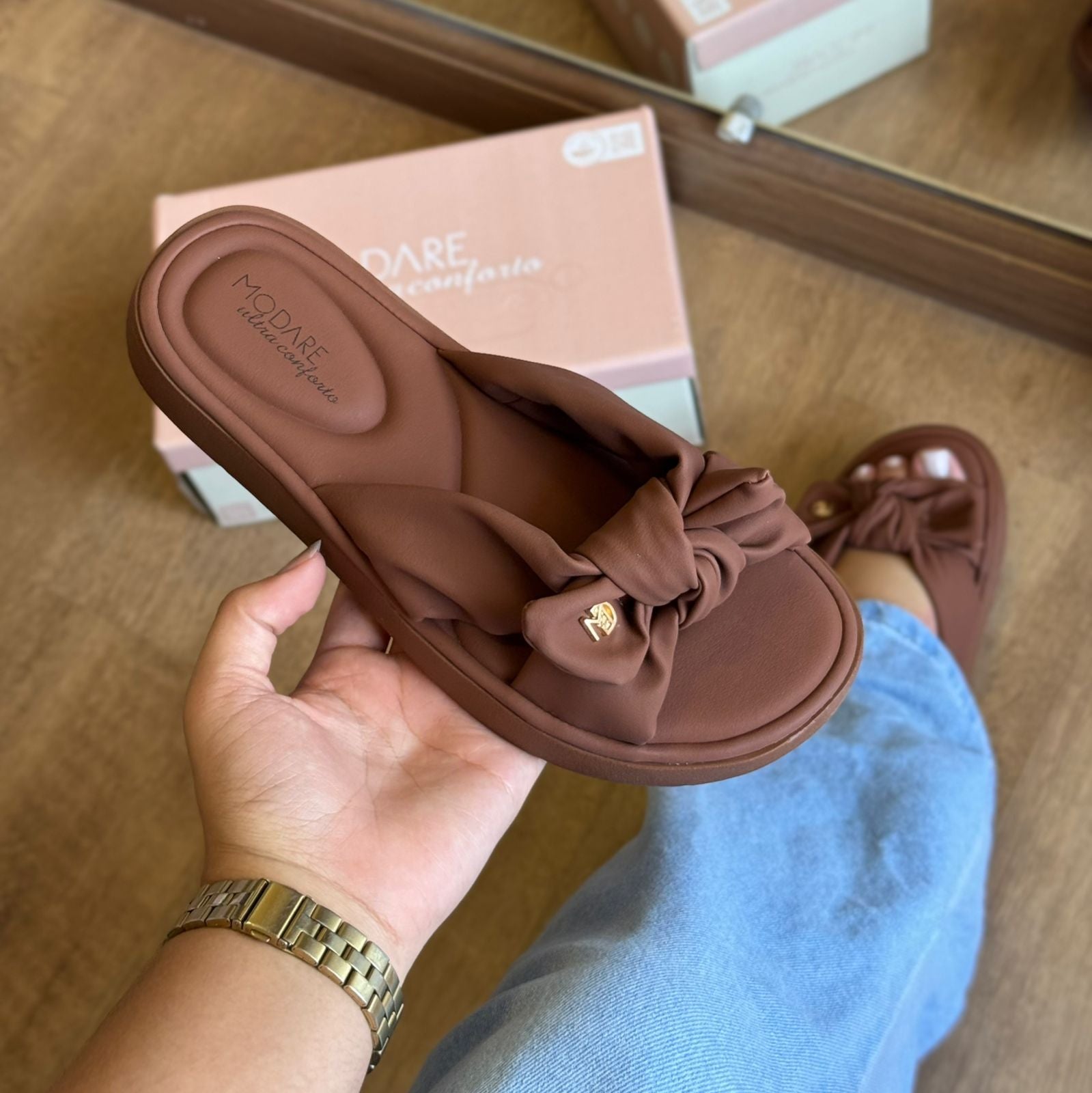 Sandália Modare Detalhe de Laço Linha de Verão (ÚLTIMO DIA)