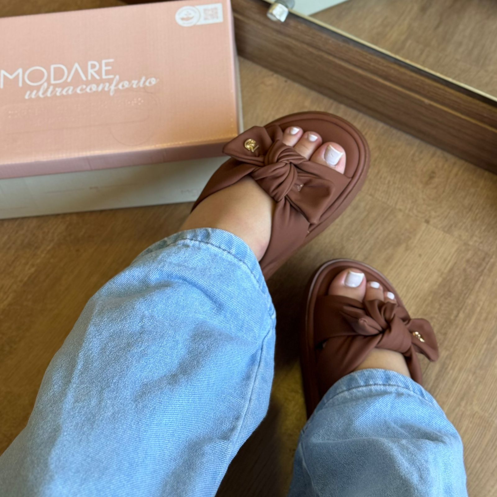 Sandália Modare Detalhe de Laço Linha de Verão (ÚLTIMO DIA)